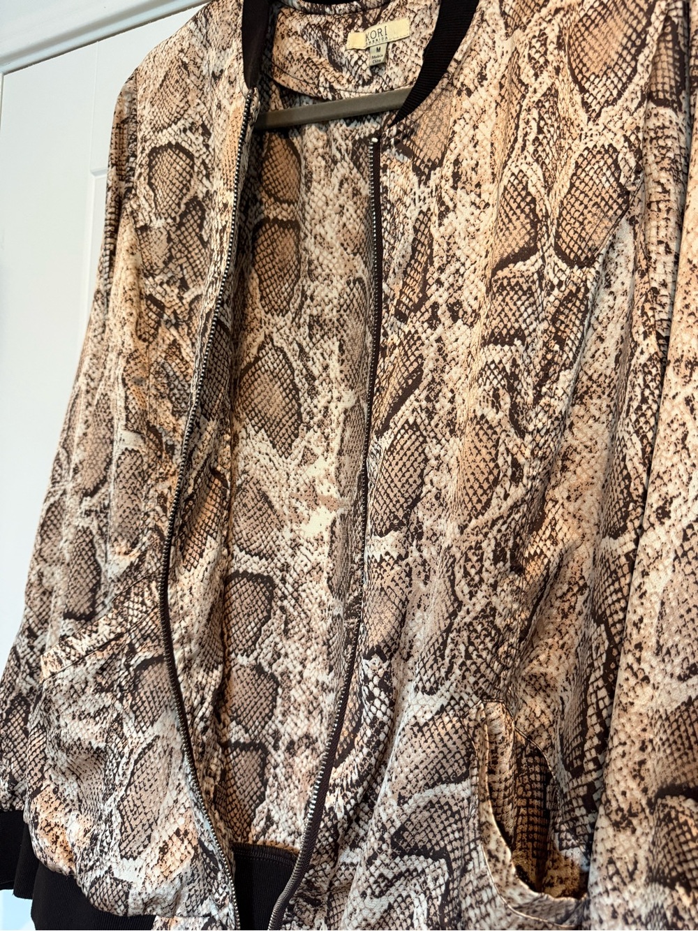 Python Print Bomber Jacket - Kori - Picture 5 of 6